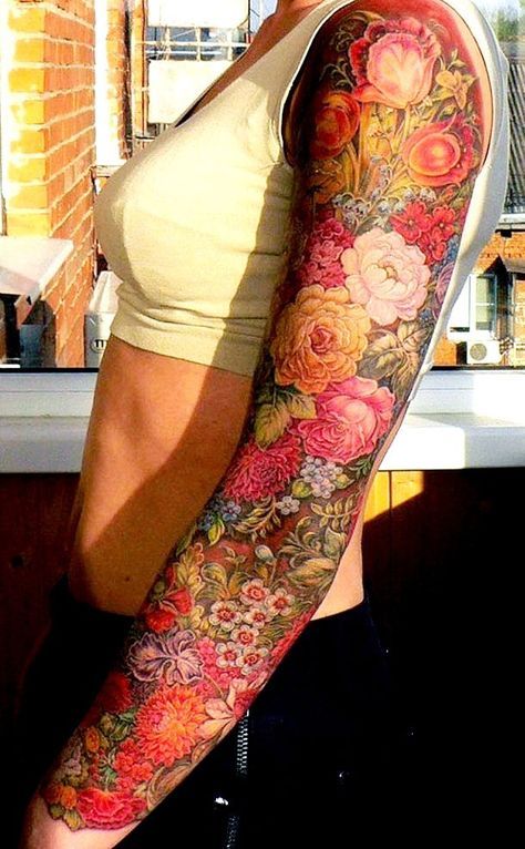 Tattoos- if I were ever brave enough to do this, I would LOVE to have a sleeve of just flowers. 8531 Santa Monica Blvd West Hollywood, CA 90069 - Call or stop by anytime. UPDATE: Now ANYONE can call our Drug and Drama Helpline Free at 310-855-9168. Sick Tattoo, Floral Tattoo Sleeve, Flower Sleeve, Geniale Tattoos, Tatuaje A Color, Lily Tattoo, Tattoo Women, Lotus Tattoo, Sleeve Tattoos For Women