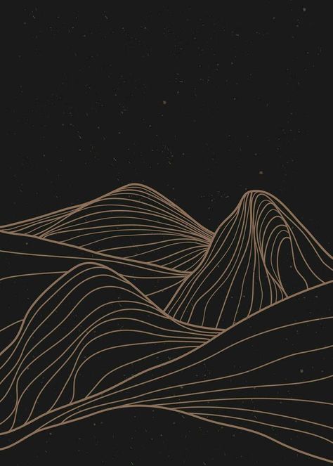 Creative minimalist modern line art pattern. Abstract mountain contemporary aesthetic backgrounds landscapes. with mountain, forest, wave. vector illustrations Abstract Mountain Line Art, Waves Digital Art, Wave Line Art, Nature Graphics, Mountain Vector, Norwegian Pattern, Vector Mountain, Wave Vector, Mountain Pattern