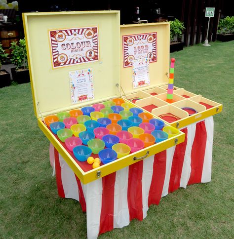 State Fair Games Diy, 1st Birthday Set Up, Winter Carnival Games For Kids, Easy Carnival Games, Games For Birthday Parties, Diy Carnival Games For Kids, Carnival Party Ideas, Circus Games, Carnival Party Games