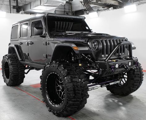 Jeep Wrangler Big Tires, Cool Jeeps Wrangler 2 Door, Jeep Wrangler Rubicon Black, Jeep Rubicon 4 Door, Jeep 392, All Black Jeep, Four Door Jeep Wrangler, Black Jeep Wrangler Unlimited, Jeep Wrangler 2010