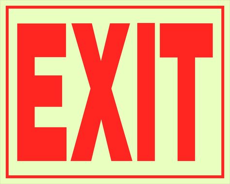 Family Reunion Signs, Brand Bible, Emergency Exit Signs, Industrial Signage, Safety Message, Light Fixtures Bedroom Ceiling, Exit Sign, Plastic Signs, Word Wall Art