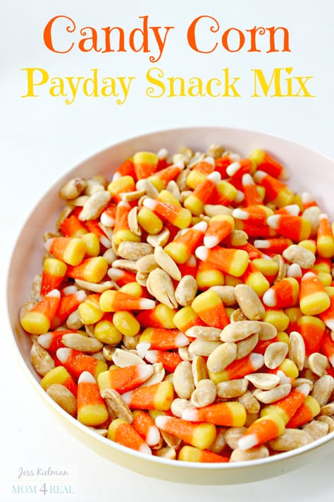 Candy Corn Mix, Payday Candy, Payday Candy Bar, Trail Mix Recipes, Corn Snacks, Fall Candy, Peanut Recipes, Cleaning Tricks, Mix Recipes