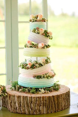 A whimsical wedding cake with topsy-turvy tiers in color blocked pastels! {Katelyn James Photography} Sleeping Beauty Wedding, Topsy Turvy Cake, Disney Wedding Cake, Spring Wedding Cake, Summer Wedding Cakes, Wedding Cake Photos, Buttercream Wedding Cake, Amazing Wedding Cakes, Unique Wedding Cakes