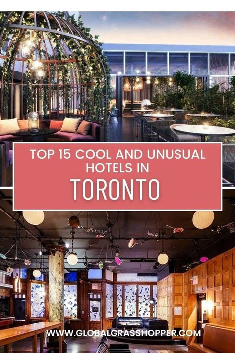 Toronto is an increasingly hip city, which is also reflected in its growing collection of trendy hotels. If you’re planning a trip from chic boutiques to designer abodes, click through to find my Top 15 Cool and Unique hotels in Toronto… Toronto Hotels, Trendy Hotels, Unusual Hotels, Unique Hotels, Dream Travel Destinations, Beautiful Hotels, Planning A Trip, Dream Destinations, Chic Boutique