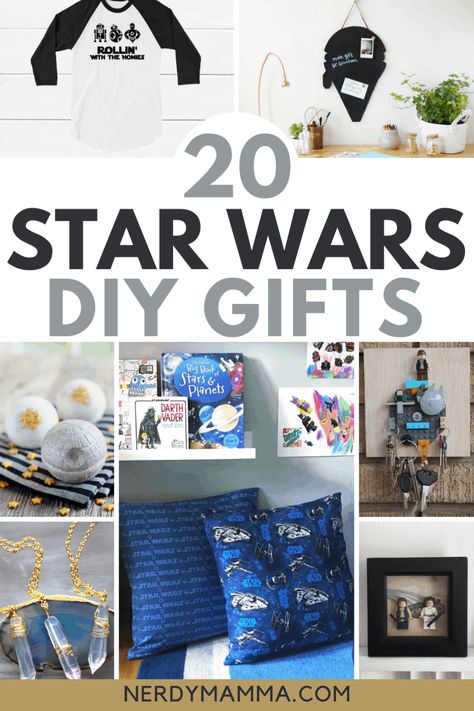 20 Star Wars DIY Gift Ideas Diy Star Wars Gifts, Diy Star Wars, Fan Diy, Disney Videos, Star Wars Jewelry, Star Wars Crafts, Diy Star, Diy Gifts For Men, Diy Gifts For Dad