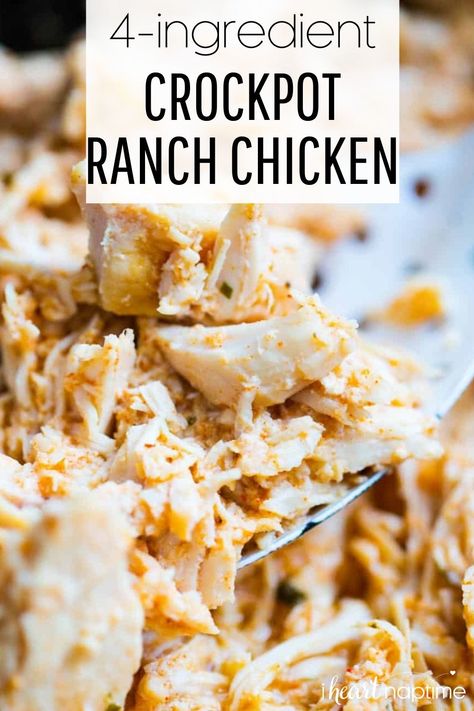 Healthy Ranch Chicken Crockpot, Chicken Ranch Tacos Crockpot, Crockpot Chicken Ranch Recipes, Chicken Ranch Dip Recipe, Crockpot Ranch Chicken Tacos, Slow Cooker Ranch Chicken, Crockpot Ranch Chicken, Ranch Chicken Tacos, Ranch Chicken Crockpot