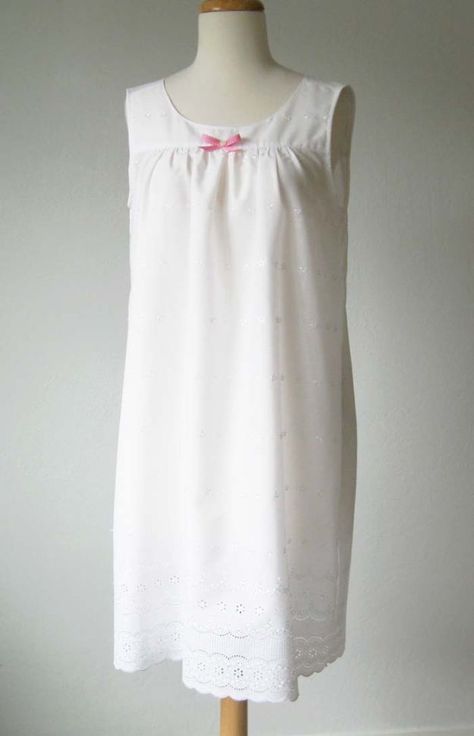 DIY Nightgowns and Sleepwear - Make A Custom Nightgown - Easy Sewing Projects for Cute Nightshirts, Tshirts, Gowns and Pajamas - Free Patterns and Step by Step Tutorials https://diyjoy.com/diy-nightgowns-sleepwear Nightgown Pattern, Simple Dress Pattern, Girls Nightgown, Trendy Sewing, Vintage Nightgown, Dress Tutorials, Kleidung Diy, Women's Nightgowns, Simple Dress