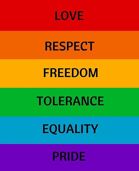 Pride Flag – Love Respect Freedom Tolerance Equality Pride / More queer pride stuff here: https://www.redbubble.com/people/ideasforartists/collections/392756-lgbtq-pride-and-rainbows?asc=u • Millions of unique designs by independent artists. Find your thing. Equality Pride, Pride Flag, A Rainbow, Flag, Rainbow