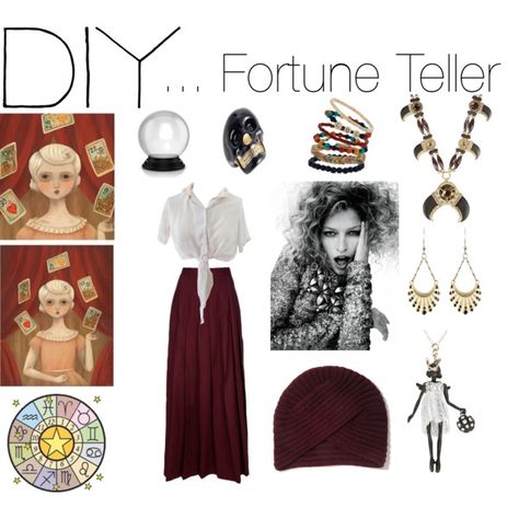 Diy Fortune Teller Costume, Diy Fortune Teller, Fortune Teller Costume Diy, Halloween Fortune Teller Costume, Fortune Teller Costume, Halloween Coustumes, Diy Kostüm, Holloween Costume, Circus Costume