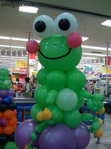 Frog Balloon, Frog Birthday, Balloons Galore, Prince Birthday Party, Balloon Creations, Balloon Stands, Balloon Sculptures, Hello Kitty Party, Bubble Balloons