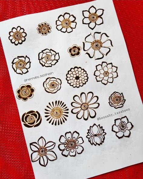 Flower Simple Mehndi Designs, Mehndi Basic Designs, Flower Mehandi Designs Back Hand, Basic Mehndi Flowers, 3 D Mehndi Design, Basic Mehndi Designs Flowers, Basic Flowers In Mehendi, Mehendi Flower Designs Simple, Henna Basic Design