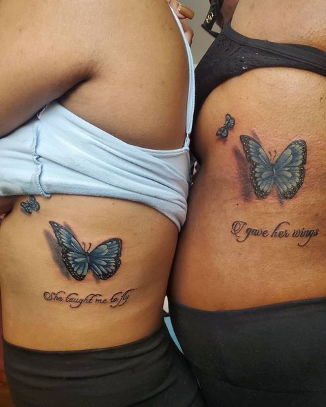 Matching Parent Tattoos For Daughter, Daughter And Mom Matching Tattoos, Matching Mom And Daughter Tattoos Black, Mom And Daughter Spine Tattoos, Mother Daughter Scripture Tattoos, Mother Daughter Arm Tattoos, She Gave Me Life Mother Daughter Tattoo, Mother Daughter Tattoos Black Women, Daughter And Mother Tattoos