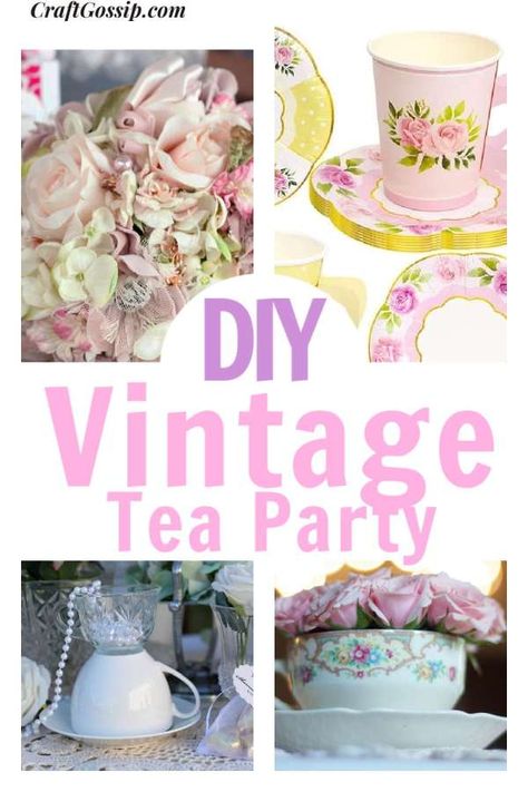 Hosting a Charming Vintage Tea Party: Ideal for Weddings and Bridal Showers – Craft Gossip Vintage Floral Tea Party, Diy Tea Party Decor, Elegant Tea Party Ideas, Tea Party Table Ideas, Tea Party Wedding Shower Ideas, Diy Tea Party Decorations, Tea Party Centerpiece Ideas, Vintage Tea Party Decorations, Vintage Tea Party Ideas