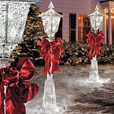 Improvements 48" Lighted Snow Lamp Post Christmas Lamp Post, Christmas Decor Outside, Holiday Yard Decor, Christmas Outdoors, Christmas Outside, Outdoor Lamp Posts, Christmas Jello, Christmas Jello Shots, Victorian Lamps