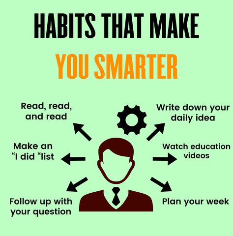 Smart Mindset, Practice Silence, Smart Habits, Get Smarter, Best Study Tips, Get Smart, Work Habits, How To Become Smarter, Time Management Strategies