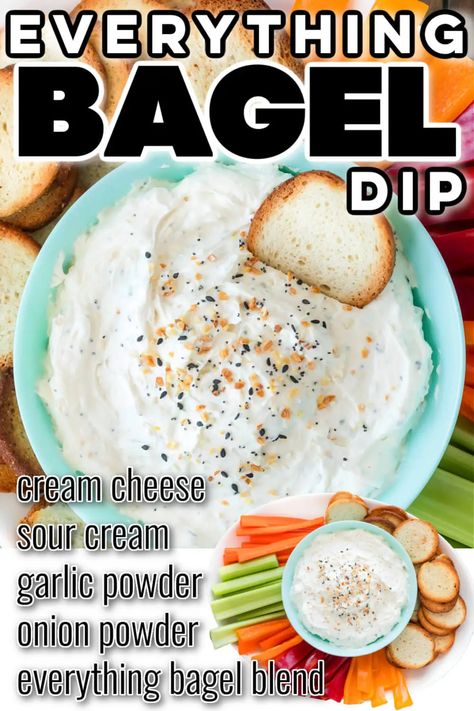 EVERYTHING BAGEL DIP Bagel Chips Dip, Everything Bagel Dip, Tailgate Foods, Bagel Recipes, Chip Dips, Cold Dip, Bagel Dip, Savory Dips, Texas Trash