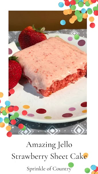 Strawberry Jello Cake, Jello Cake Recipes, Strawberry Sheet Cakes, Icebox Desserts, Strawberry Buttercream Frosting, Jello Cake, Cold Cake, Strawberry Cake Mix, Homemade Goodies