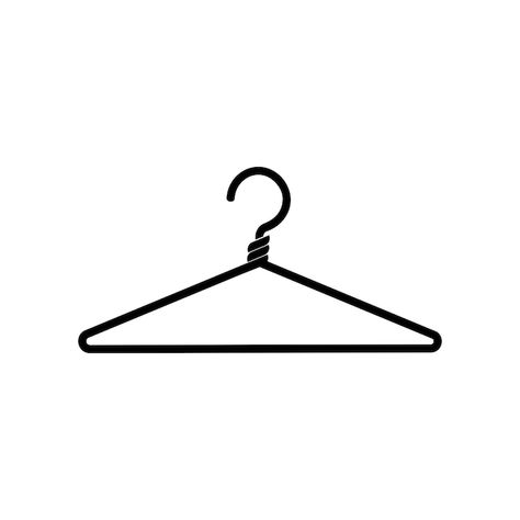 Clothes Hanger Logo, Coat Hanger Drawing, Coat Hanger Tattoo, Hanger Drawing, Hanger Tattoo, Cartoon Coat, Logo Clothes, Clothing Symbols, Hanger Logo