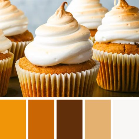 Marshmallow Color Palette, Marshmallow Frosting, Food Inspired, Pumpkin Cupcakes, Toasted Marshmallow, Art Things, Oc Ideas, Pallet Ideas, Cookie Run