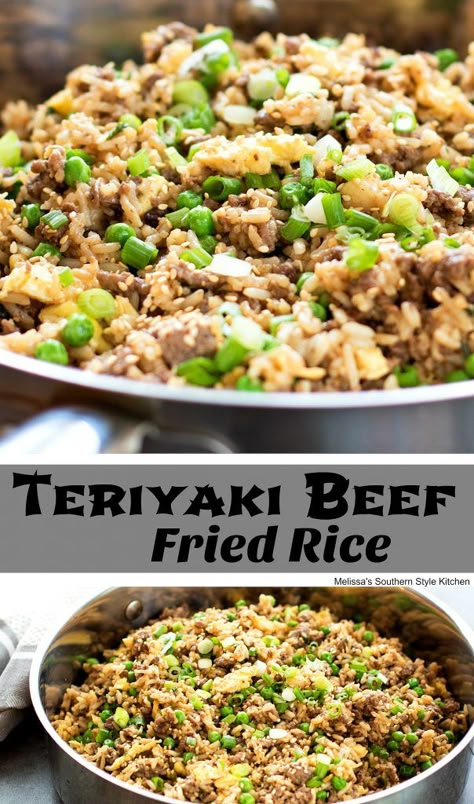 Dinner Rice, Beef Fried Rice, Teriyaki Beef, Chinese Vegetables, Mapo Tofu, Beef And Rice, Fried Rice Recipe, Asian Dishes, Rice Dishes