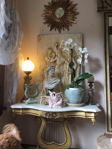 Greek Altar Ideas, Hellenic Altar Ideas, Greek God Alters, Pagan Altar Aesthetic, Hermes Altar Ideas, Apollo Altar Setup, Ares Altar Ideas, Deity Altar Ideas, Apollo Alter Ideas