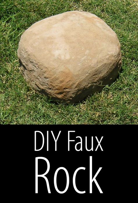 Make your own secret hide-a-key stash in a fake rock. Fake Landscape Rocks, Fake Rock Covers, Diy Faux Rocks, Septic Tank Covers, Landscaping With Large Rocks Front Yard, Fake Rock, Faux Rock, Landscape Rock, Landscaping With Boulders