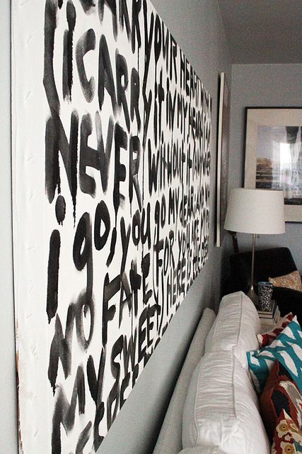 Large text paintings (Alisa Burke) Large Wall Paintings, Poem Book, Large Paintings, Words On Canvas, Elderly Home, Book Quote, Wall Paintings, Crafty Projects, Large Painting