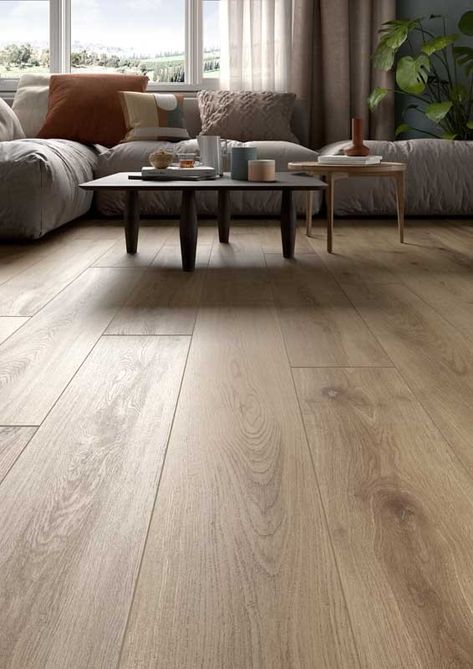 Wood Look Tile Floor, Modern Rustic Homes, Wood Effect Tiles, Room Tiles, Floor Colors, Living Room Flooring, Rustic Living Room, House Flooring, Home Room Design