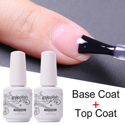 No Wipe Top Coat Base Coat Primer UV Gel Nail Art Tips Manicure Gel Nail Polish Color Gel Polish esmalte semi permanente|Nail Gel| - AliExpress Emerald Nails, Top Coat Nail Polish, Gel Paint, Gel Nail Polish Colors, Semi Permanente, Nail Art Gel, Manicure Gel, Gel Top Coat, Gel Lacquer