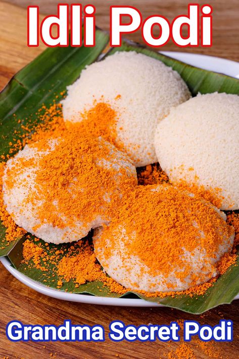 Dosa Podi Recipe, Masala Recipes Indian, Milagai Podi Recipe, Idli Podi Recipe, Garam Masala Powder Recipe, Podi Idli, Khana Khajana, Indian Chutney, Podi Recipe