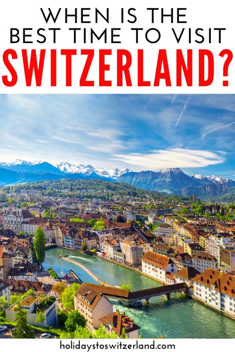 When is the best time to visit Switzerland? // Planning a trip to Switzerland but unsure which month you should visit? This guide shares the pros of cons of traveling to Switzerland in the different seasons to help you determine the best time to visit Switzerland for you. Click to read: When is the best time to visit Switzerland? #switzerland #travel #swiss #tips #vacation Switzerland Travel Itinerary, Switzerland Travel Guide, Switzerland Itinerary, Switzerland Vacation, Swiss Travel, Visit Switzerland, Interlaken, European Vacation, Switzerland Travel