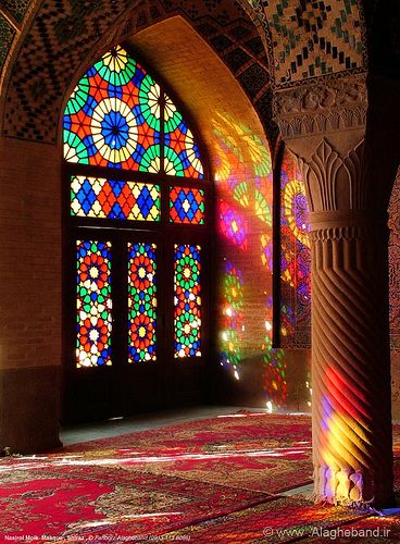 Nasirol molk Mosque(Shiraz) | by Fariborz Alagheband Islamic Window, Pretty Buildings, زجاج ملون, Iranian Architecture, Persian Architecture, Mosque Architecture, Church Windows, Persian Culture, Islamic Art Pattern