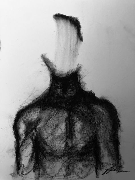 Charcoal Drawing Reference, Derealization Sketch, Dark Charcoal Art, Simple Charcoal Drawing, Charcoal Sketches Easy, Charcoal Art Easy, Charcoal Drawing Ideas, Easy Charcoal Drawings, Abstract Charcoal Art