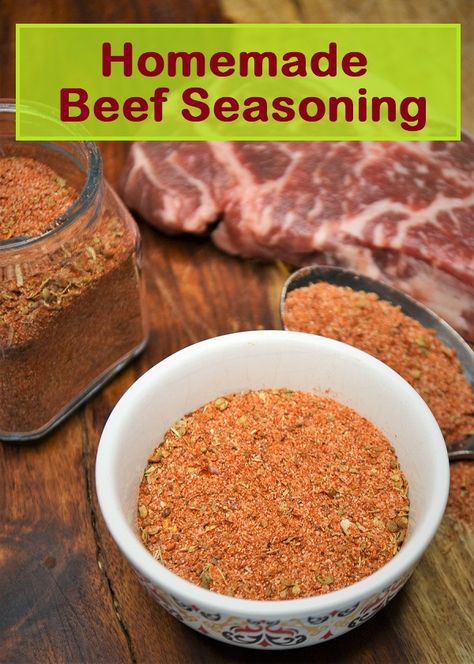 Make your own beef seasoning in less than 5 minutes! Great for steaks, burgers and roasts. #ad #beeftogether #NYBeefCouncil Beef Seasoning, Cooking Beef, Slow Cooker Brisket, Dry Rub Recipes, Spice Blends Recipes, Slow Cooker Recipes Beef, Meat Seasoning, Spice Mix Recipes, Homemade Spice Blends