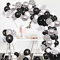 White Party Theme, Silver Balloons, Silver Confetti, Silver Balloon, Confetti Birthday, Metallic Balloons, Mermaid Theme Party, Black Balloons, Birthday Supplies