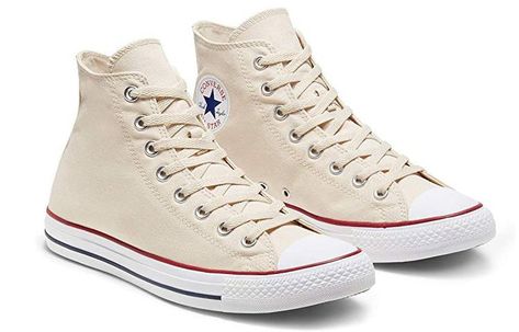 Converse Chuck Taylor All Star Hi 'Natural Ivory' Natural Ivory 159484F Beige Converse, Converse Off White, Run Star Hike, Black Gums, Chuck 70, Boys Boots, University Blue, Converse Chuck Taylor All Star, Converse Chuck