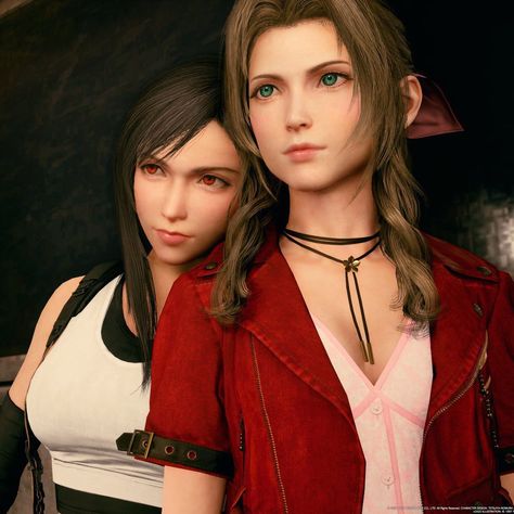 Tifa X Aerith, Aerith And Tifa, Yes We Exist, Tifa And Aerith, Tifa Aerith, Game Pfp, Zack Fair, Albert Wesker, Advent Children