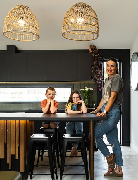 See inside the winning home of the 2022 Resene Colour Home Awards - Your Home and Garden Colour Home, Resene Colours, Matte Black Kitchen, White Kitchens, Pastel Plaid, Paint Colour, Interior Paint Colors, Grey Kitchen, One Bedroom Apartment