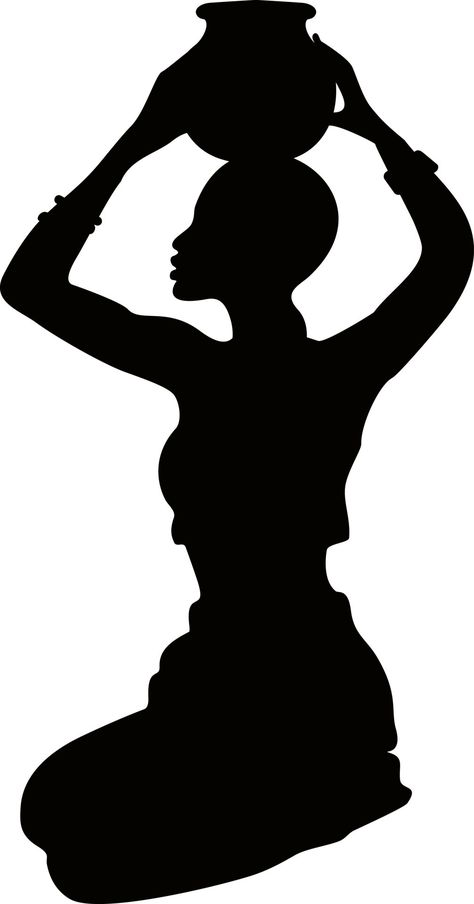 How To Draw Vector Art, African Women Art Drawing, Black Silhouette Art Ideas, African Silhouette Art, Black African Woman Art, African Woman Drawing, Cool Silhouette Art, Silhouette Art Ideas, Silhouette Images Free