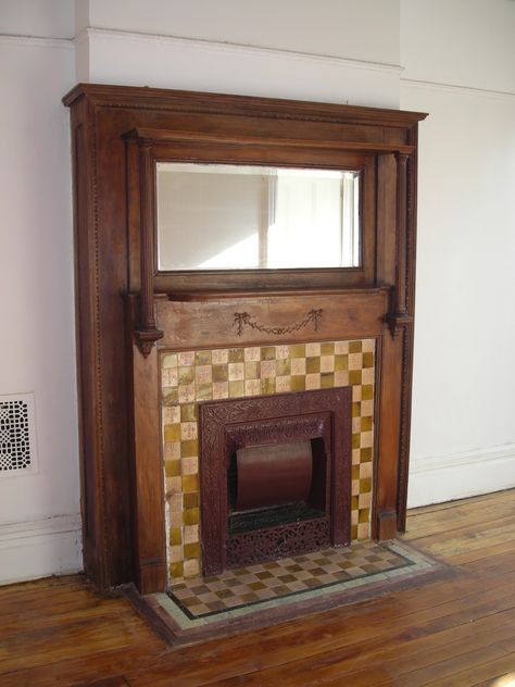 15 Fireplaces So Amazing They Could Inspire a Move to Brooklyn ... Mantels With Mirror, Craftsman Fireplace Ideas, Fireplace Mantels Wood, Farmhouse Fireplaces, Mission Architecture, Victorian Fireplace Mantels, Victorian Fireplace Tiles, Mantel Inspiration, Dollhouse Fireplace