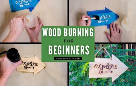 Wood Burning for Beginners Wood Burning Tutorial, Wood Burning Signs, Wood Burning For Beginners, Beginner Wood Burning Projects, Beginner Wood Burning, Vinyl Projects Silhouette, Wood Burned Signs, Wood Burning Stencils, Wood Burning Techniques