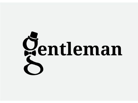 Word Visualization | Typography Series part 3    vebicon gentleman by  Aditi Khazanchi Gentleman Logo, Clever Logo Design, Hand Lettering Logo, Typographic Logo Design, Text Logo Design, Typographic Logo, Unique Logo Design, Creative Typography, Word Design