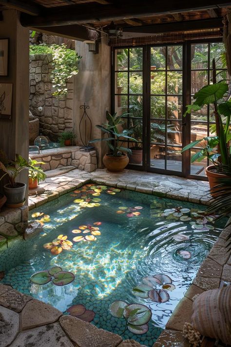 15 Stunning Plunge Pool Ideas For Small Yards Dream Backyard Pool, Dream Life House, Piscina Natural, Stone Walls, Dream House Rooms, Indoor Swimming, Small Yard, Plunge Pool, Dream Backyard