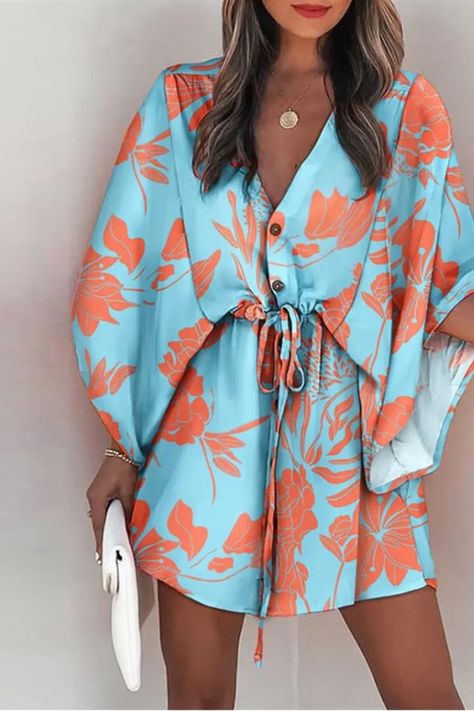 Vacation Attire, Vacation Dresses Beach, Printed Beach Dresses, Boho Mini Dress, Jeans Cargo, Mini Robes, Boho Shirts, Maxi Robes, Vacation Dresses