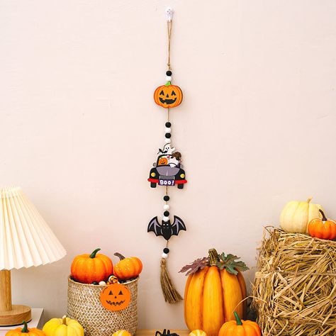 Product ID: BB30349 Material: Wood Color: Ghost, Dwarf, Bat Wooden Bead Garland, Halloween Beads, Halloween Party Supplies, Pumpkin Witch, Family Fashion, Garland Decor, Halloween Fashion, Cute Pumpkin, Fete Halloween