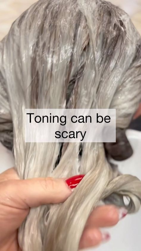 Does toning scare you? Watch this video and read below ⬇️ How many of us are guilty of rinsing our toners too soon⁉️🙋‍♀️ Listen trust… | Instagram Bright Ash Blonde, Swatch Book, Funky Short Hair, Hair Toner, Redken Shades, Redken Shades Eq, Pro Tip, Too Soon, Trust The Process