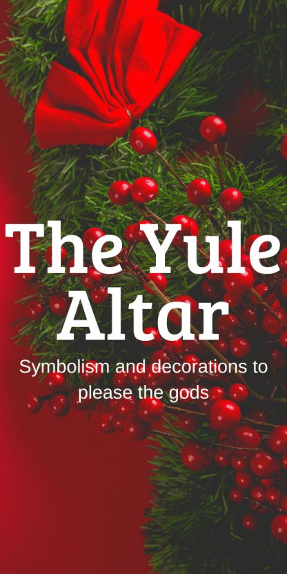 Yule Wicca Ritual, Yule Altar Ideas Winter Solstice, Yule Runes, Winter Solstice Altar, Pagan Tree Decorations, Pagan Christmas Tree Yule Decorations, Yule Alter Ideas, Winter Solstice Wreath, Yule Meaning