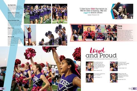 2020 / Cedar Ridge, TX / Clubs, organizations, cheerleading Yearbook Spreads, Yearbook Themes, Yearbook, Cheerleading, Number One, Photo Wall, Frame