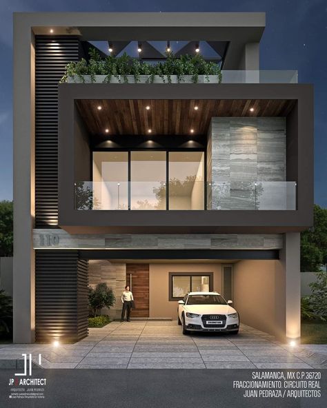 Home Facade Design, Small House Front Elevation, Luxury Modern House Exterior, House Front Elevation Design, Most Beautiful Houses, Individual House, Exterior House Design, House Front Elevation, Front Elevation Design