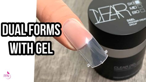 How To Dual Forms With Builder Gel | First Time Using DGel! - Paola Ponce Nails Builder Gel Nails, Form Builder, Glow Nails, Gel Extensions, Builder Gel, Trendy Nail, Nail Forms, Hard Gel, Nails At Home